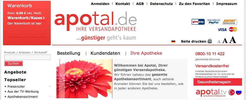 Zur Versandapotheke Apothal